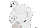 anthro balls belly blush flaccid foreskin fur genitals humanoid_genitalia humanoid_hands humanoid_penis kemono male moobs nude overweight overweight_anthro overweight_male penis retracted_foreskin simple_background solo white_background white_body white_fur hagom bear mammal polar_bear ursine 2020 hi_res