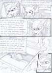 anthro black_and_white border building canid canine chair clothing comic cracked cracked_wall cracks damaged_building dasyuromorph dialogue door duo english_text female fur furniture hair jacket kitfox-crimson machine male mammal marsupial mecha monochrome multicolored_body multicolored_fur novus_(kitfox-crimson) oh_my_god open_door open_mouth outside_border recently_extinct_species rumour_(kitfox-krimson) seat sketch smoke speech_bubble stolen_generation text thylacine topwear two_tone_body two_tone_fur window