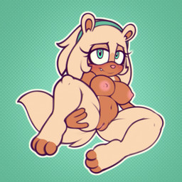 3_toes anthro big_breasts blush breasts fangs feet female flustered genitals looking_at_viewer narrowed_eyes nipples presenting presenting_vulva slightly_chubby slightly_chubby_anthro slightly_chubby_female smile smiling_at_viewer solo spread_legs spreading teeth thick_thighs toes vulva wide_hips cocomania sega sonic_the_hedgehog_(series) coco_the_ferret fan_character domestic_ferret mammal mustelid musteline true_musteline weasel 1:1 hi_res