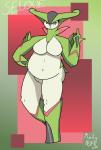 anthro anthrofied big_breasts breasts female genitals humanoid_hands looking_at_viewer navel overweight overweight_anthro overweight_female pokemorph pussy simple_background slightly_chubby solo standing thick_thighs wide_hips baron_montesque nintendo pokemon fan_character generation_5_pokemon legendary_pokemon mammal pokemon_(species) virizion 2019 cel_shading digital_media_(artwork) shaded signature