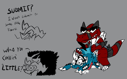 anal anal_orgasm anal_penetration anthro bodily_fluids cum cum_from_ass cum_in_ass cum_inside dialogue duo ejaculation eyewear feral genital_fluids hands-free heart_eyes heart_symbol male male/male orgasm penetration red_body red_scales scales sex sunglasses text gravel_pit_(artist) nintendo pokemon karigami_(gravel_pit) shades_(screamoshaymin) generation_5_pokemon generation_8_pokemon hisuian_form hisuian_samurott krookodile pokemon_(species) regional_form_(pokemon) samurott scalie 16:10 english_text widescreen