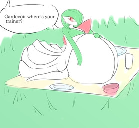 belly big_belly bowl breasts chest_spike clothing container cup dress female green_body green_hair hair hand_on_belly huge_belly hyper hyper_belly kneeling overweight overweight_female overweight_humanoid plate pseudo_clothing solo spikes spikes_(anatomy) stuffing text vore vore_implied white_body pink_rabbity nintendo pokemon gardevoir generation_3_pokemon humanoid pokemon_(species) 2025 digital_drawing_(artwork) digital_media_(artwork) english_text hi_res