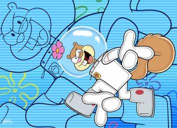anthro armor boots bubble_helmet buckteeth clothing female flower flower_cloud_(spongebob) footwear headgear helmet looking_at_viewer on_model plant pose scanlines shoes solo sonic_adventure_pose spacesuit tail teeth benjipaws nickelodeon spongebob_squarepants sandy_cheeks mammal rodent sciurid tree_squirrel hi_res
