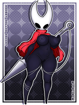 2_horns areola biped black_eyes black_text breasts clothing empty_eyes female fingers genitals holding_melee_weapon holding_object holding_weapon horn melee_weapon nipples red_clothing solo standing text thread vulva weapon xiaoticx hollow_knight_(franchise) team_cherry hornet_(hollow_knight) arthropod 2025 3:4 absurd_res artist_name english_text hi_res