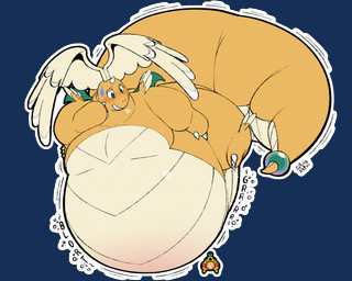 1_horn anthro belly big_belly blush bodily_fluids breath claws fat_arms fat_neck head_wings horn huge_belly incense inflation male motion_lines obese obese_anthro obese_male overweight overweight_anthro overweight_male rumbling_stomach solo sweat sweatdrop tail thick_tail unusual_wing_placement white_body wings yellow_body silvia_nexus_(artist) nintendo pokemon pokemon_legends_z-a generation_9_pokemon mega_dragonite mega_evolution pokemon_(species) 2026 alpha_channel hi_res