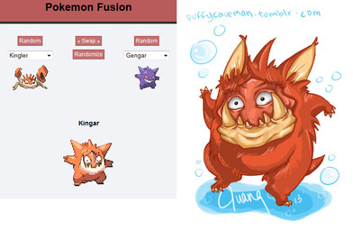 ambiguous_gender fusion pokemon_fusion simple_background solo underbite white_background puffycaveman fakemon nintendo pokemon generation_1_pokemon gengar hybrid kingler pokemon_(species)