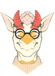 anthro blush cake cheesecake closed_smile clothed clothing dessert eyebrows eyewear fingers food glasses male mouth mouth_closed nude simple_background smile solo sweater topwear mythology dragon mythological_creature mythological_scalie reptile scalie unknown_species hi_res