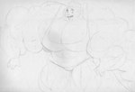 abs anthro big_muscles bikini clothing eyelashes female fin huge_muscles hyper hyper_muscles muscular muscular_female scales sharp_teeth swimwear teeth two-piece_swimsuit sbshouseofpancakes disney luca_(pixar) pixar daniela_paguro marine sea_monster monochrome sketch traditional_media_(artwork)