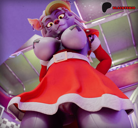 anthro big_breasts breasts christmas_clothing clothing female genitals holidays looking_at_viewer pasties solo vulva blackterio mayosplash_(modeler) christmas five_nights_at_freddy's five_nights_at_freddy's:_security_breach scottgames steel_wool_studios roxanne_wolf canid canine canis mammal wolf 3d_(artwork) blender_(artwork) blender_cycles_(artwork) digital_media_(artwork) hi_res