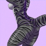 anthro bouncing bouncing_breasts bouncing_butt breasts butt dancing faceless_character faceless_female female grey_body markings purple_markings side_boob solo stripes tail twerking shikoyote raphian shiko felid mammal pantherine tiger 1:1 2d_animation animated frame_by_frame low_res short_playtime