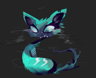 ambiguous_gender blue_body blue_fur feral fur music no_pupils smoke solo teeth toony naircat domestic_cat felid feline felis mammal 2015 2d_animation adobe_animate_(artwork) animated digital_media_(artwork) long_playtime loop low_res motion_tweening sound video