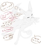 anthro curled_tail dialogue duo eyes_closed female female/female fluffy fluffy_tail french_kissing genitals hug kissing neck_tuft on_partner pussy requesting sex_request tail tuft eyeofcalamity nintendo pokemon eevee generation_1_pokemon pokemon_(species) rattata 2015 hi_res monochrome