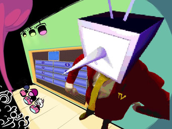 2_horns ambiguous_gender anthro armor audience biped blue_body blue_hair blue_skin bodily_fluids cheering clothed clothed_anthro clothed_human clothed_humanoid clothing crying_laughing electronics eyeless eyewear for_a_head fully_clothed fully_clothed_humanoid fur game_show glasses group hair horn humor laugh live_action necktie pink_body pink_hair pink_scales pose profanity scales scarf screen screen_face standing tears television text walking wearing_glasses wheeze white_body white_fur yellow_sclera boritoz109 deltarune epic_gamer_comic family_feud meet_and_fuck undertale_(series) kris_(deltarune) ralsei steve_harvey susie_(deltarune) tenna_(deltarune) bovid caprine darkner dinosaur goat human humanoid lightner mammal object_head prehistoric_species reptile scalie screen_head shadowguy_(deltarune) theropod tv_head tyrannosaurid tyrannosauroid tyrannosaurus tyrannosaurus_rex 2025 2d_animation 3d_(artwork) 3d_animation 4:3 animated digital_media_(artwork) english_audio english_description english_text frame_by_frame meme mixed_media motion_tweening short_playtime sound voice_acted webm female_(lore) male_(lore)