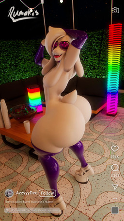 5_fingers abs anthro armwear ass_clapping athletic athletic_anthro athletic_male big_butt black_eyebrows bottom_heavy bottomless bottomless_anthro bottomless_male bouncing_butt bubble_butt butt butt_jiggle claws clothed clothing container cup dancing ears_down eyebrows eyeliner eyewear featureless_chest femboy fingers footwear fur gesture glasses glitter green_eyes hair hand_behind_head hand_gesture heelless_high_heels high_heels horn huge_butt huge_hips huge_thighs jiggling latex latex_armwear latex_clothing latex_legwear legwear lgbt_pride makeup male mostly_nude_anthro mostly_nude_male music phone_screen pivoted_ears platform_footwear platform_heels pride_colors purple_armwear purple_clothing purple_eyewear purple_glasses purple_legwear recording shaking_butt shoes small_tail smile solo standing synced_to_music tail text thick_thighs topless topless_anthro topless_male twerking wearing_sunglasses white_body white_clothing white_footwear white_fur white_hair white_high_heels wide_hips rumakis instagram undertale undertale_(series) asriel_dreemurr bovid caprine goat mammal 2025 3d_(artwork) 3d_animation 4k 9:16 absurd_res animated digital_media_(artwork) english_audio english_description english_text hi_res loop short_playtime sound spanish_audio webm