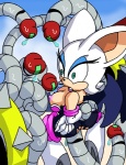 anthro areola bat clothing dboy e-123_omega e-series erect_nipples erection female genitals imminent_sex machine male male/female mammal nipples penis penis_tentacles pink_nipples robot rouge_the_bat sega solo sonic_adventure sonic_the_hedgehog_(series) tentacles