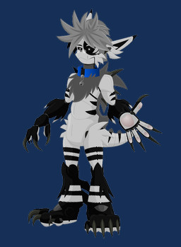 aged_up anthro bell bell_collar black_body black_eyes black_eyeshadow black_markings claws collar cooler creepy eyeshadow fluffy fluffy_chest fur grey_body grey_fur grey_hair hair machine makeup male markings mechanical_arm mechanical_body mechanical_leg paws simple_background solo tail transparent_background white_body zarjhan_mary kingdom_hearts_3 acenath_(zarjhan_mary) fan_character animatronic deishun_(species) monster robot alpha_channel source_request