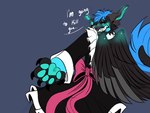 anthro blush bow_ribbon clothing ear_blush frilly frilly_clothing maid_uniform male pawpads solo teal_blush teal_gums teal_inner_ear teal_pawpads teeth_showing uniform wing_blush wings sanctuarydragon dutch_angel_dragon 4:3 hi_res