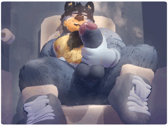 anthro balls blue_balls blue_penis body_hair clothing erection footwear footwear_only foreskin genitals glans humanoid_genitalia humanoid_penis male manual_masturbation masturbation mostly_nude moving_foreskin penile penile_masturbation penis pink_glans sex shoes shoes_only solo toilet errorspp bluey_(series) bandit_heeler australian_cattle_dog canid canine canis cattledog domestic_dog herding_dog mammal pastoral_dog 3d_(artwork) 3d_animation 4:3 animated blender_(artwork) digital_media_(artwork)