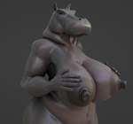 anthro areola big_breasts breasts female grey_areola grey_nipples model nipples nude solo sunsetsarsaparilla blender_eevee common_hippopotamus hippopotamid mammal 3d_(artwork) blender_(artwork) digital_media_(artwork)