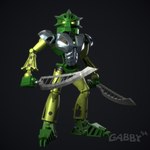 1:1 3d_(artwork) armor better_version_at_paywall biomechanical bionicle blender_(artwork) digital_media_(artwork) gabby94 glowing glowing_eyes gradient_background green_body green_eyes hi_res humanoid lego lewa looking_at_viewer machine male mask melee_weapon not_furry robot robot_humanoid silver_body simple_background solo sword toa weapon