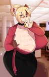 anthro big_breasts breasts clothing eyewear female glasses solo jwinkz felicia_(jwinkz) domestic_cat felid feline felis mammal 2022 hi_res