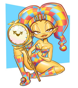 bedroom_eyes bite biting_lip biting_own_lip breasts cleavage clock clothed clothing eyelashes female humanoid_pointy_ears looking_at_viewer narrowed_eyes not_furry pointy_ears seductive self_bite simple_background solo yellow_body yellow_skin iseenudepeople brain_dump clockwork_elf elf humanoid 2020 hi_res