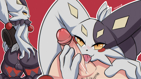 anthro balls big_balls butt butt_grab genitals hand_on_butt humanoid_genitalia humanoid_on_anthro humanoid_penis interspecies licking male mostly_offscreen_character oral palphilia penile penis penis_lick sex solo spreading tongue tongue_out cinicalvoice palworld pocketpair dupin_(pal) humanoid pal_(species) absurd_res hi_res