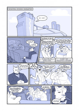anthro big_penis bodily_fluids border breath building business_attire business_suit businessman businesswear ceo choker clothed clothed_anthro clothed_male clothing cloud coat collar corporation cum cum_in_clothing cum_in_pants cum_stain cum_stains dialogue erection erection_under_bottomwear erection_under_clothing erection_under_pants eyewear facepalm fully_clothed fully_clothed_anthro fully_clothed_male genital_fluids genitals glasses group jewelry lab_coat latex male meeting_room necklace obese obese_anthro obese_male overweight overweight_anthro overweight_male panting penis researcher saliva scientist sharp_teeth skinny_anthro skinny_male speech_bubble suit teeth tenting text tongue tongue_out topwear trio unimpressed wearing_glasses white_border ruffythelion cobalt_giovanola dr._gene_n._sime dr._paul_aylmer canid canine canis hyena mammal wolf 2025 comic english_text hi_res multiple_scenes