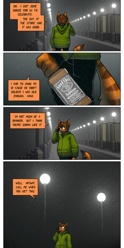 alcohol anthro beverage dialogue male snow solo text whiskey james_howard patreon alphonse_(james_howard) domestic_cat felid feline felis mammal absurd_res comic english_text hi_res url