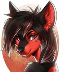 anthro black_body black_fur black_hair eyebrows eyelashes female fur hair inner_ear_fluff looking_at_viewer multicolored_body multicolored_fur red_body red_fur red_inner_ear_fluff smile solo tuft two_tone_body two_tone_fur yasmil inspy_rosewood canid canine canis domestic_dog husky mammal nordic_sled_dog spitz 2020 5:6 digital_media_(artwork) headshot_portrait portrait