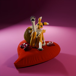 3d_print anthro feet female foot_focus heart_symbol nude nude_anthro nude_female pawpads paws soles solo toes blacklya blacklya_(modeler) bandai_namco digimon canid canine digimon_(species) fox mammal renamon 1:1 3d_(artwork) 3d_model_showcase absurd_res digital_media_(artwork) hi_res