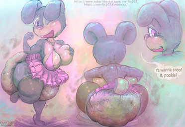 anthro ballerina ballet big_breasts big_butt blush bottomwear breast_grab breasts butt butt_focus clothing curvy_figure dancewear diaper feces female floppy_ears hand_on_breast leggings legwear skirt smelly soiled_diaper solo text thick_thighs tutu unclean_diaper used_diaper voluptuous overflo207 disney zootopia judy_hopps lagomorph leporid mammal rabbit hi_res url