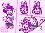 anthro anthro_to_inanimate black_nose bodily_fluids bottomwear breasts butt clothing female flying_sweatdrops hair inanimate_transformation inflatable permagrin pink_body pink_hair shorts simple_background smile solo surprise sweat sweatdrop transformation white_background memopemo cartoon_network ok_k.o.!_let's_be_heroes bunny_enid enid_(ok_k.o.!_lbh) animate_inanimate lagomorph leporid living_inflatable mammal rabbit 2021 absurd_res hi_res