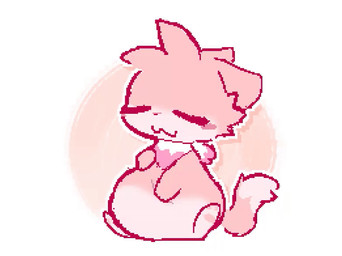 :3 anthro belly belly_rub big_belly eyes_closed female kerchief neckerchief neckwear pink_kerchief pink_neckerchief pink_tail solo tail vore qwishiflavor qwishi_(qwishiflavor) domestic_cat felid feline felis mammal animated frame_by_frame loop