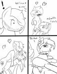 anus beard blush bodily_fluids collar cum cum_inside duo facial_hair fellatio female genital_fluids genitals heart_symbol lying male male/female on_side oral penile penis piercing sex why daddy_pone hasbro loss my_little_pony fan_character absurd_res hi_res meme monochrome sketch