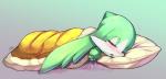 anthro bed blush eyes_closed furniture gradient_background male simple_background sleeping solo wet_dream shaolin_bones bandai_namco klonoa_(series) king_of_sorrow domestic_cat felid feline felis mammal signature