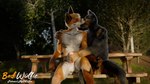 5_fingers anthro anthro_on_anthro balls bench biped birch_tree black_body black_fur black_nose claws digitigrade duo eyebrows fingers fluffy fur genitals gloves_(marking) hair handjob kiss_on_lips kissing male male/male male_anthro markings masturbation nude orange_body orange_fur outside park park_bench penile penis plant realistic sex sky sunny tree white_body white_fur red_wulfie blender_cycles sko_(red_wulfie) troy_(red_wulfie) animal_humanoid canid canid_humanoid canine canine_humanoid canis dobermann domestic_dog fox humanoid mammal mammal_humanoid pinscher red_fox true_fox 16:9 3d_(artwork) absurd_res blender_(artwork) digital_media_(artwork) hi_res watermark widescreen