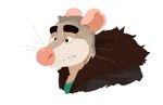 anthro big_nose biped clothed clothing coat eyebrows fur grey_body grey_fur male notched_ear pink_body pink_fur sharp_teeth shirt simple_background solo teeth thick_eyebrows topwear whiskers white_background daire301 daire american_opossum mammal marsupial virginia_opossum 2017 bust_portrait digital_media_(artwork) portrait