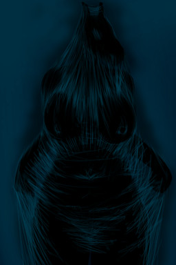 anthro big_breasts blue_background breasts creepy female nightmare_fuel nipple_outline simple_background solo hladilnik mare_in_black equid equine ghost horse mammal spirit 2:3 black_and_blue blue_theme hi_res monochrome