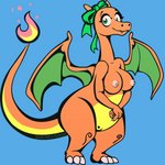 anthro breasts female fire genitals long_tail nipples nude pussy solo tail tattoo wings korykobold nintendo pokemon franchesca charizard generation_1_pokemon pokemon_(species) scalie 1:1 hi_res