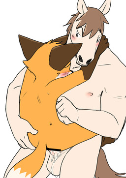 anal anal_penetration anthro bareback blush censor_bar duo ineffective_censorship interspecies male male/male male_penetrated male_penetrating male_penetrating_male nude penetration sex simple_background standing standing_sex white_background manmosu_marimo junior_horse senior_fox canid canine equid equine fox horse mammal 2020 censored