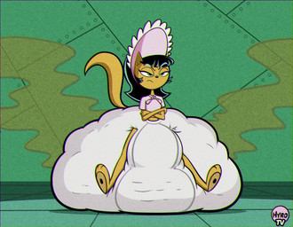 ageplay anthro brown_body brown_fur clothed clothing crossed_arms diaper excessive_feces feces female filter fur green_eyes hyper hyper_feces infantilism pooped roleplay smelly soiled soiled_diaper solo unclean_diaper used_diaper wearing_diaper hyrosdiaperdivas nickelodeon t.u.f.f._puppy kitty_katswell domestic_cat felid feline felis mammal hi_res