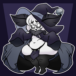 anthro armwear belly big_butt bottomwear bra butt cape clothing elbow_gloves eyewear femboy glasses gloves handwear happy hat headgear headwear huge_butt hyper hyper_butt legwear loincloth magic_user male shortstack shortstack_male size_difference slightly_chubby smaller_male solo thigh_highs underwear wings wizard_hat wizard_robe willowmoff willow_(willowmoff) arthropod insect lepidopteran moth 1:1 absurd_res hi_res