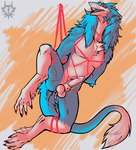 anthro balls bound erection genitals intersex maleherm penis pussy solo tail ruttingstrap sergal hi_res