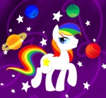 big_eyes blue_eyes feral fur hair looking_aside looking_at_viewer male multicolored_hair nude planet ponification quadruped rainbow_hair side_view smile solo star style_emulation tail toony white_body white_fur c4tspajamas friendship_is_magic hasbro my_little_pony rainbow_brite starlite_(rainbow_brite) earth_pony equid equine horse mammal pony crossover flat_colors