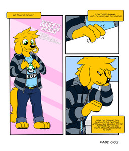 1-up_mushroom anthro belt bottomwear clothed clothing denim denim_bottomwear denim_clothing desk fungus furniture hoodie jeans male mushroom pants paws shaking shirt solo table tail text topwear doggettdouglasmcdog mario_bros nintendo bird_dog canid canine canis domestic_dog golden_retriever hunting_dog mammal retriever comic english_text hi_res