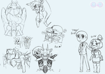 after_sex aftercare ahegao anthro big_breasts big_penis breasts duo female forced genitals group huge_penis looking_pleasured male male/female object_in_pussy penis questionable_consent rape recording rough_sex sex solo stuck through_wall trio kuwato4eba animal_crossing nintendo shantae_(series) wayforward coco_(animal_crossing) isabelle_(animal_crossing) shantae shino_(animal_crossing) villager_(animal_crossing) canid canine deer genie human lagomorph leporid mammal rabbit hi_res sketch sketch_page