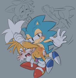 2_tails 5_fingers anal anal_penetration anthro anthro_on_anthro anthro_penetrated anthro_penetrating anthro_penetrating_anthro anus balls bangs biped blue_body blue_clothing blue_footwear blue_fur blue_shoes blush bodily_fluids butt_slap clothing cum cum_while_flaccid duo erection fingers flaccid footwear foreskin fur genital_fluids genitals glans gloves grey_background handwear heart_symbol male male/male male_anthro male_penetrated male_penetrating male_penetrating_male mostly_nude mostly_nude_anthro mostly_nude_male motion_lines multi_tail open_mouth orange_body orange_fur penetration penile penile_penetration penis penis_in_ass penis_size_difference precum red_clothing red_footwear red_shoes sex shoes short short_anthro short_male short_tail side_view simple_background slap small_penis smile smiling_at_viewer smirk smirking_at_viewer spanking spines tail tail_grab tail_pull tears tears_of_pleasure white_balls white_body white_clothing white_fur white_gloves white_handwear white_penis x_anus young young_anthro young_male funkiepoop classic_sonic_(universe) sega sonic_the_hedgehog_(series) classic_sonic classic_tails miles_prower sonic_the_hedgehog canid canine eulipotyphlan fox hedgehog mammal red_fox true_fox digital_media_(artwork) multiple_images sketch