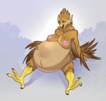 anthro anthro_pred avian bird breasts chazori chocobo claws cmitchell female female_pred final_fantasy hi_res nude piercing solo square_enix vore wings yellow_eyes