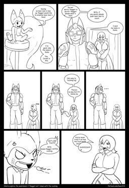 conjoined_speech_bubble dialogue linked_speech_bubble profanity speech_bubble text bear213 fallout idiots microsoft nintendo pokemon kuma_(bear213) nugget_(bear213) pinku_(bear213) bewear furret gardevoir generation_2_pokemon generation_3_pokemon generation_7_pokemon mammal pokemon_(species) 2023 absurd_res black_and_white comic digital_drawing_(artwork) digital_media_(artwork) english_text hi_res line_art monochrome url